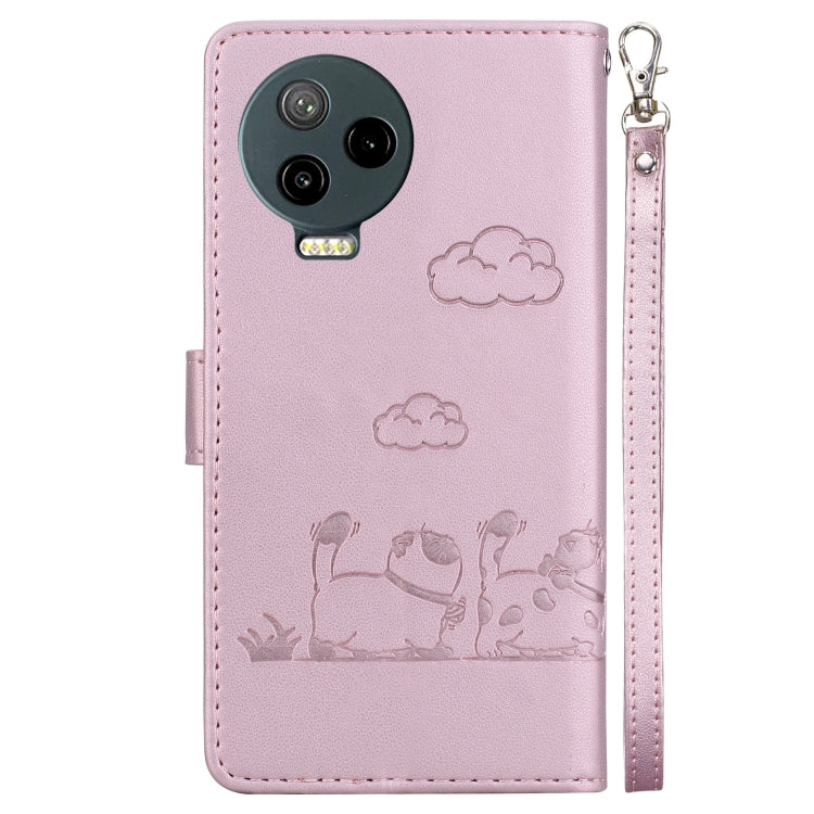 For Infinix Note 12 Pro 4G / Note 12 Cute Cats RFID Leather Phone Case