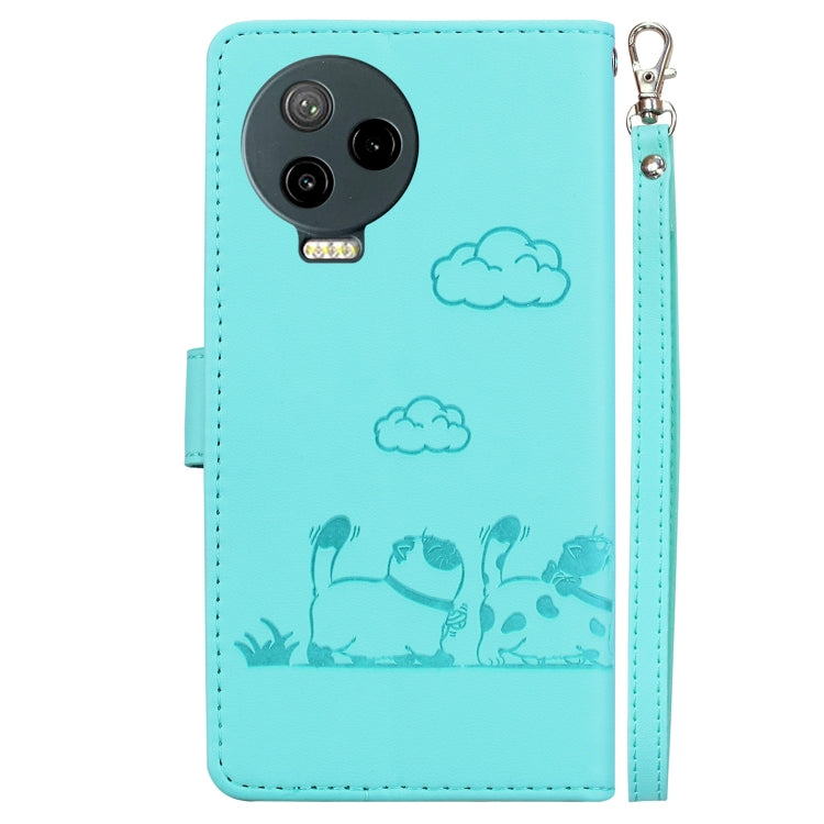 For Infinix Note 12 Pro 4G / Note 12 Cute Cats RFID Leather Phone Case