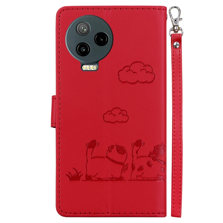 For Infinix Note 12 Pro 4G / Note 12 Cute Cats RFID Leather Phone Case