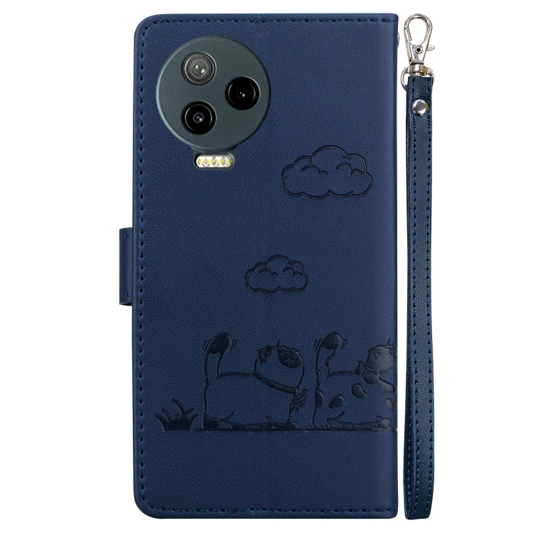 For Infinix Note 12 Pro 4G / Note 12 Cute Cats RFID Leather Phone Case