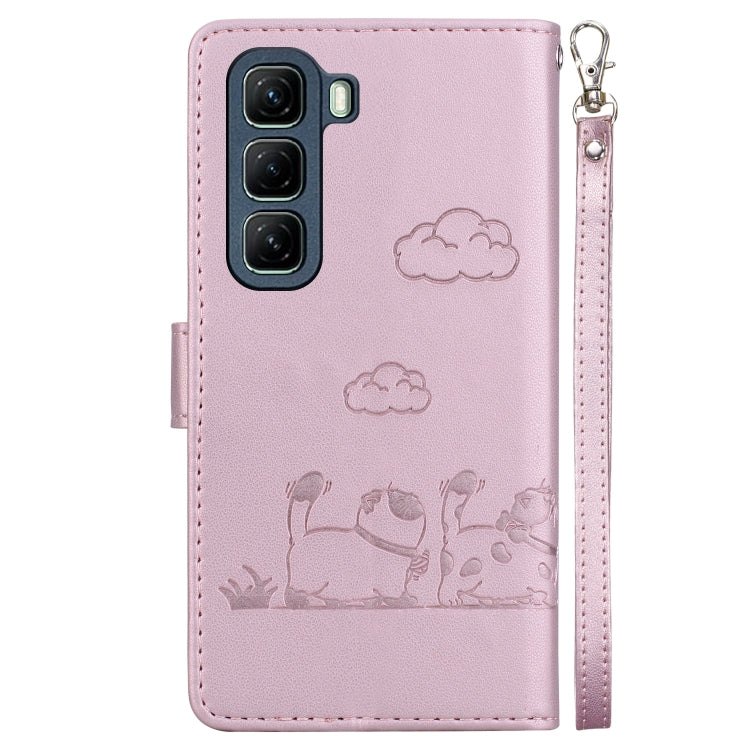 For Infinix Hot 50 4G Cute Cats RFID Leather Phone Case