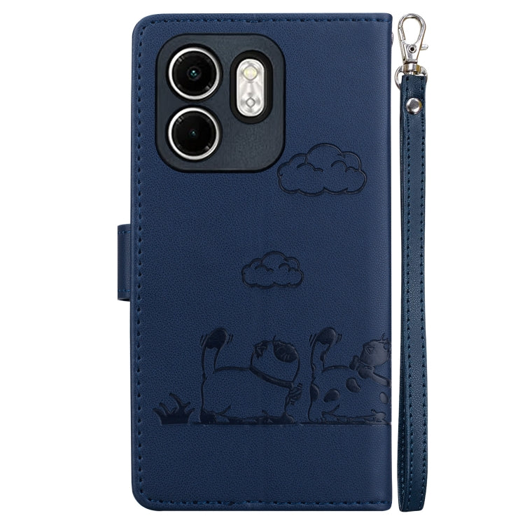 For Infinix Hot 50i / Smart 9 Cute Cats RFID Leather Phone Case