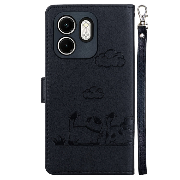 For Infinix Hot 50i / Smart 9 Cute Cats RFID Leather Phone Case