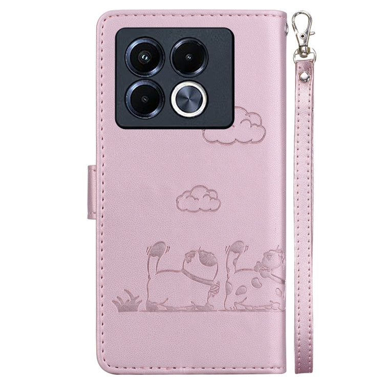 For Infinix Note 40 5G Cute Cats RFID Leather Phone Case