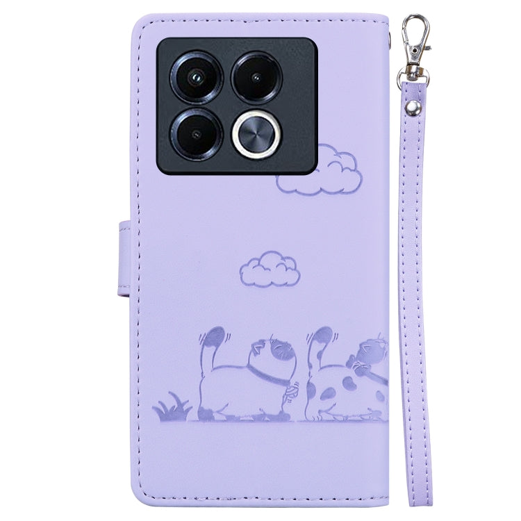 For Infinix Note 40 5G Cute Cats RFID Leather Phone Case