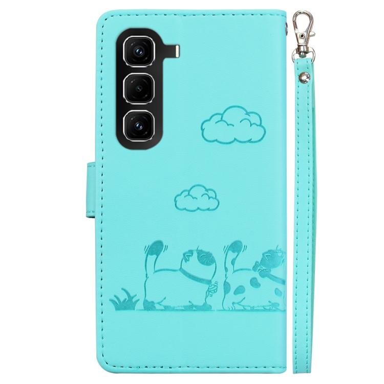 For Infinix Hot 50 Pro 4G Cute Cats RFID Leather Phone Case