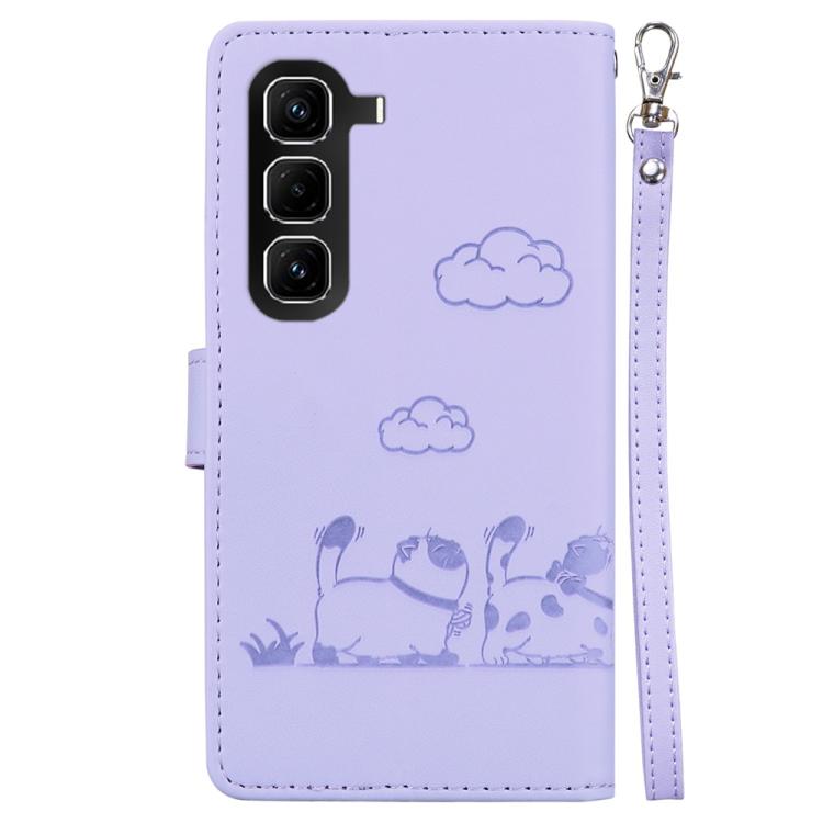 For Infinix Hot 50 Pro 4G Cute Cats RFID Leather Phone Case
