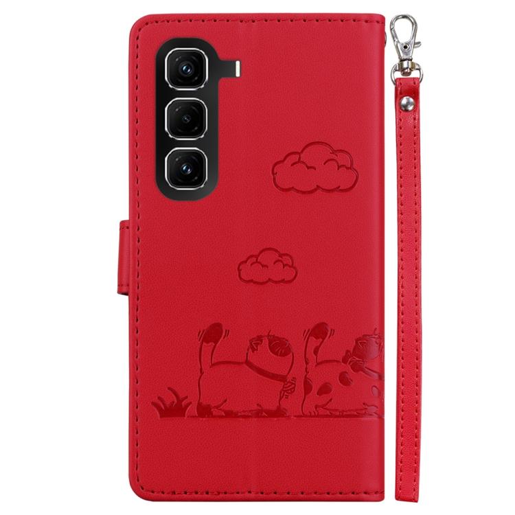 For Infinix Hot 50 Pro 4G Cute Cats RFID Leather Phone Case