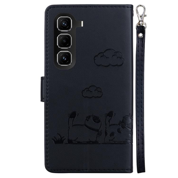For Infinix Hot 50 Pro 4G Cute Cats RFID Leather Phone Case