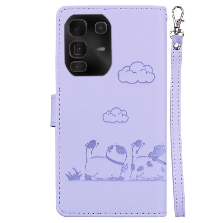 For Infinix Note 50 Pro+ Cute Cats RFID Leather Phone Case