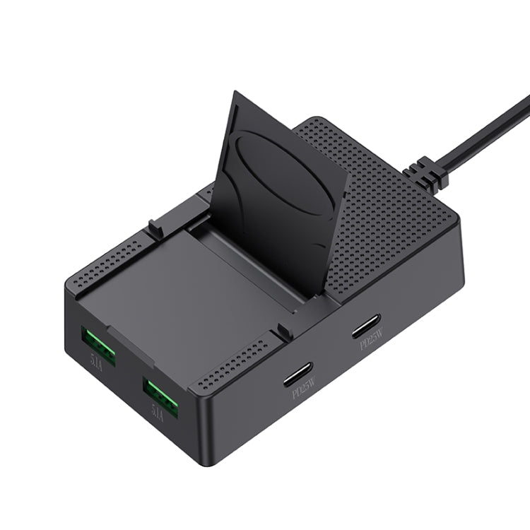 CY-PC03 50W 2 Type-C 2 USB Multi Ports Sharing Travel Charger, Plug:US Plug