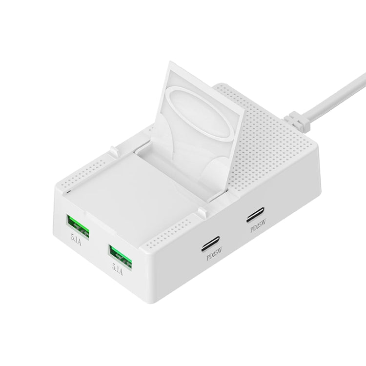CY-PC03 50W 2 Type-C 2 USB Multi Ports Sharing Travel Charger, Plug:EU Plug