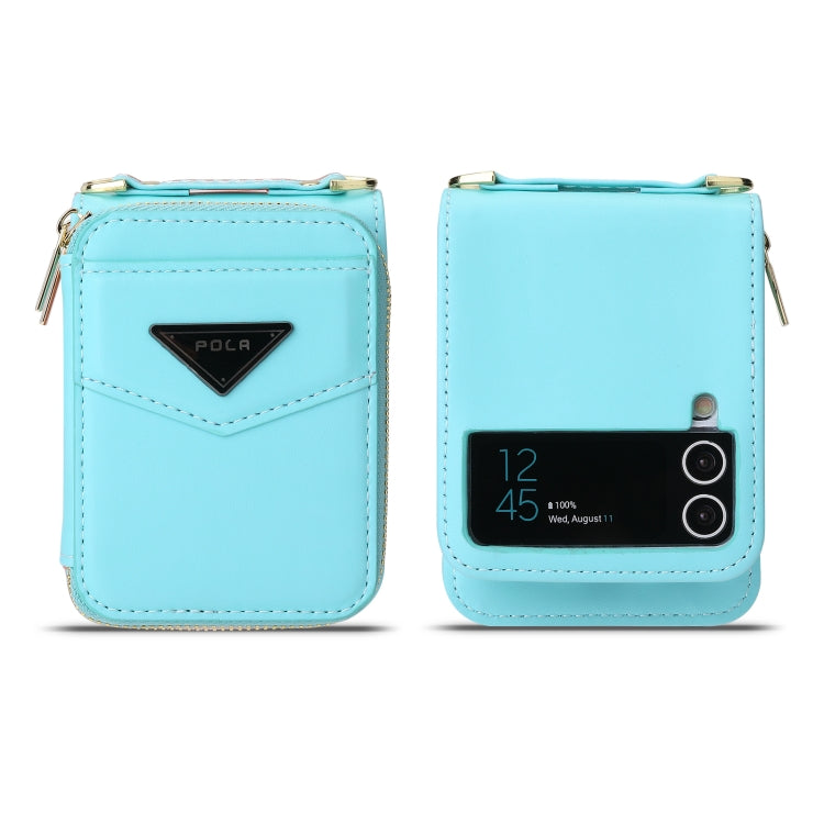 For Samsung Galaxy Z Flip3 5G POLA Multi-Card Slots Zipper Wallet Phone Case