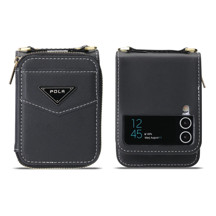 For Samsung Galaxy Z Flip3 5G POLA Multi-Card Slots Zipper Wallet Phone Case