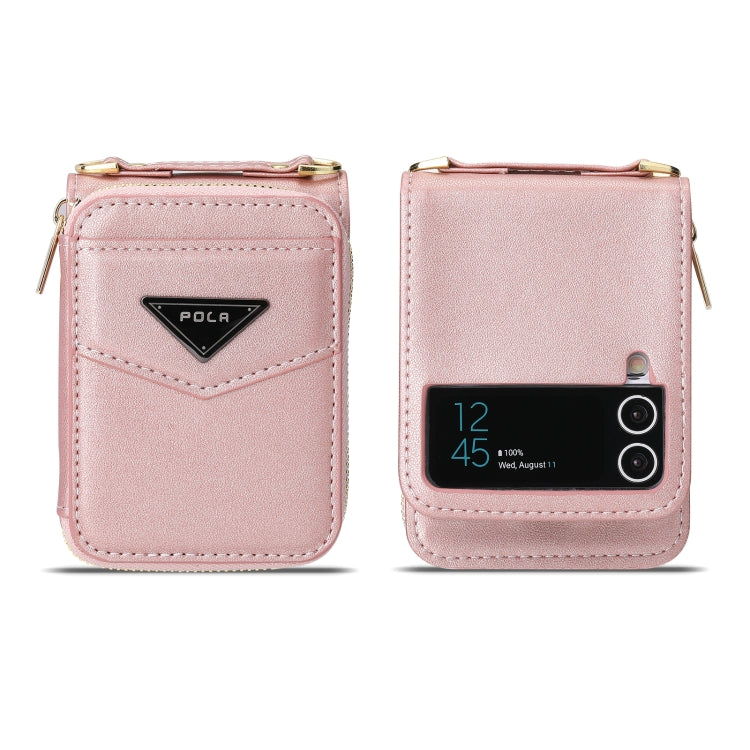 For Samsung Galaxy Z Flip3 5G POLA Multi-Card Slots Zipper Wallet Phone Case