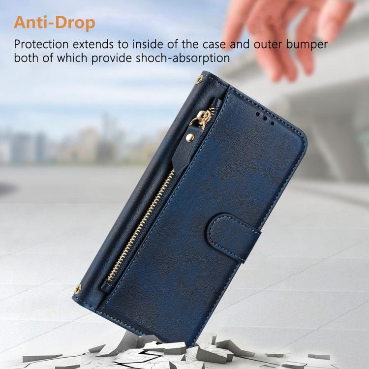 For Redmi K80 / K80 Pro Multi-Card Slots Zipper Wallet Leather Phone Case