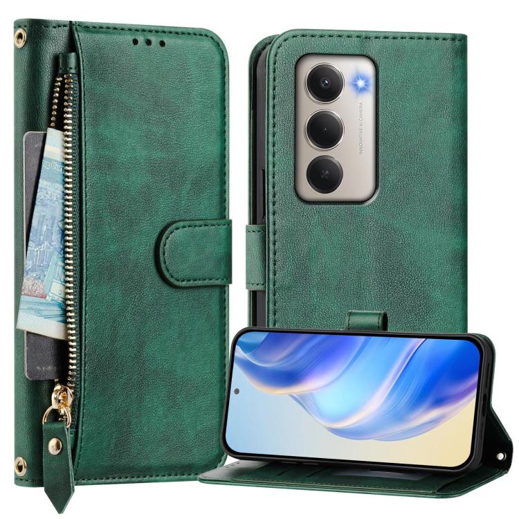 For Redmi 15 5G / 4G EU 171mm Multi-Card Slots Zipper Wallet Leather Phone Case