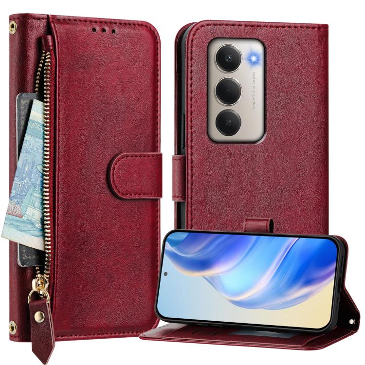 For Redmi 15 5G / 4G EU 171mm Multi-Card Slots Zipper Wallet Leather Phone Case