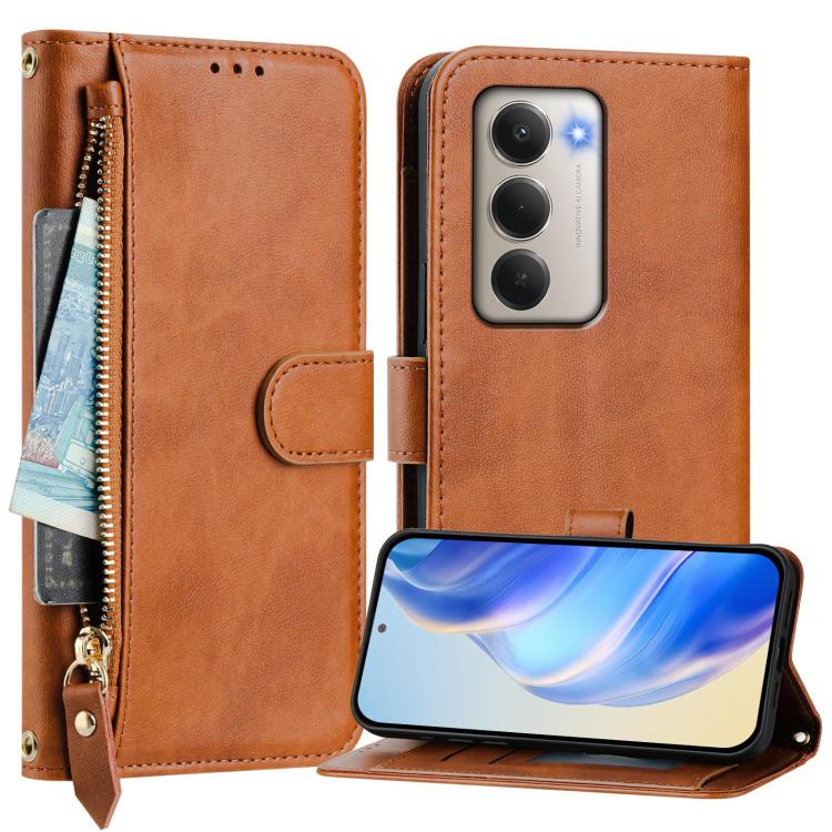 For Redmi 15 5G / 4G EU 171mm Multi-Card Slots Zipper Wallet Leather Phone Case