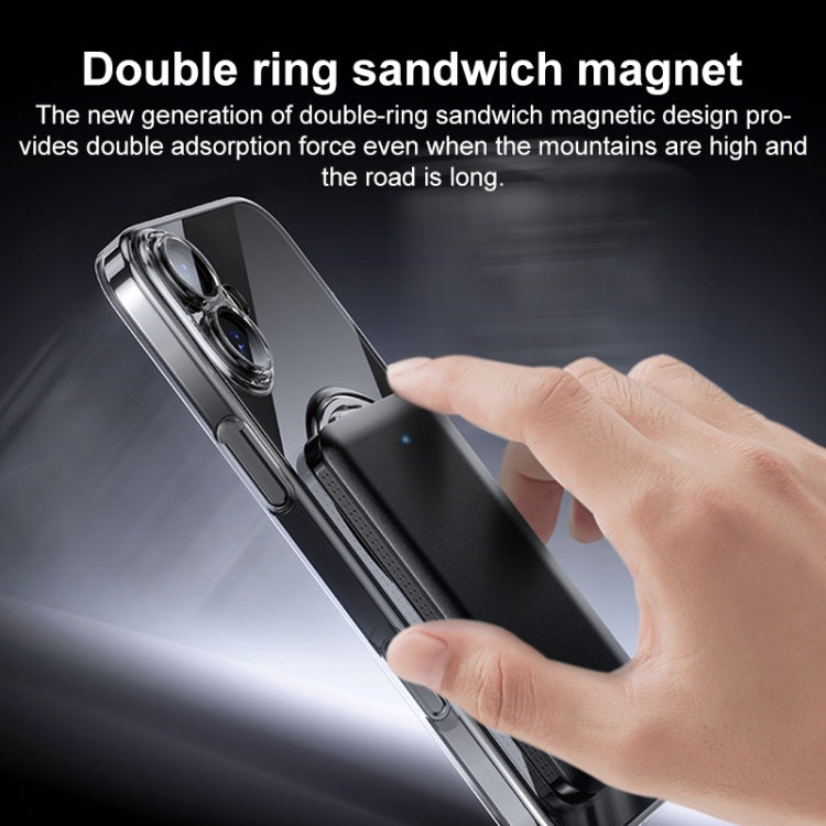 For iPhone 16 Pro Plating PC 360 Ring Holder Magsafe Phone Case
