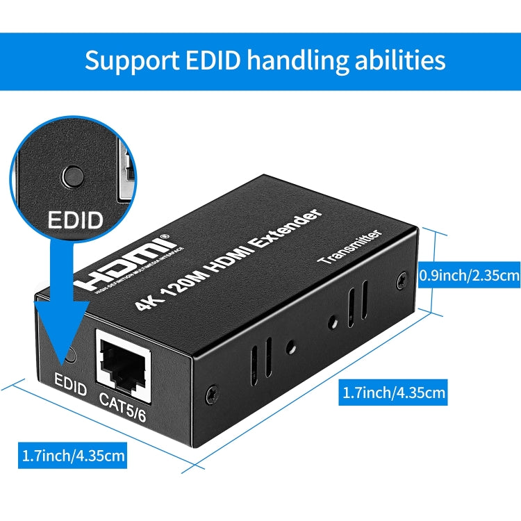 4K HDMI to RJ45 Network Extender, Transmission Distance: 120m