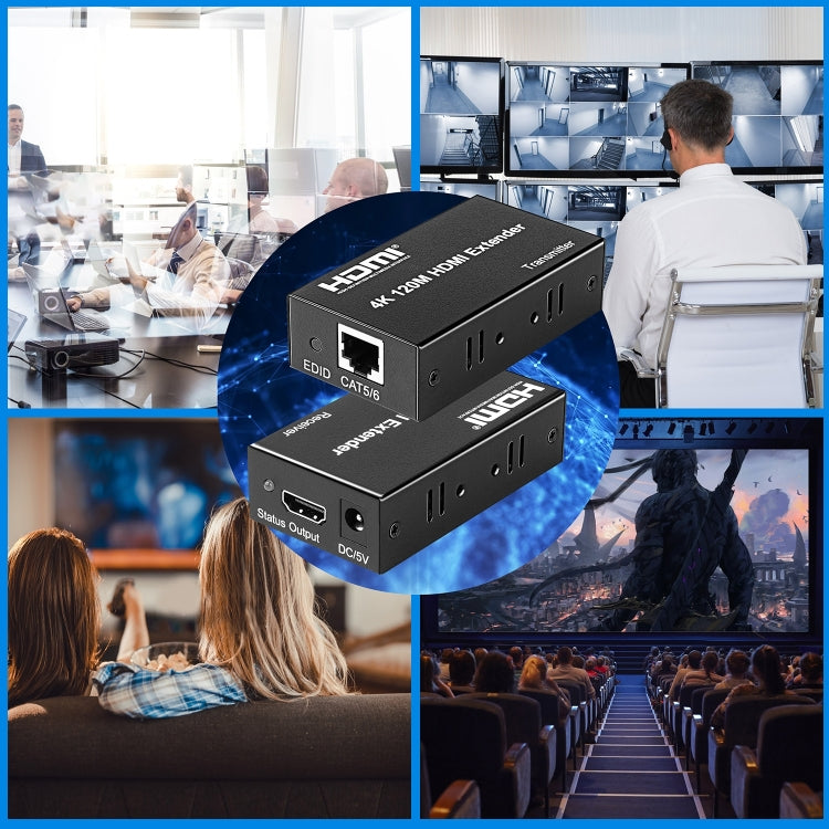4K HDMI to RJ45 Network Extender, Transmission Distance: 120m