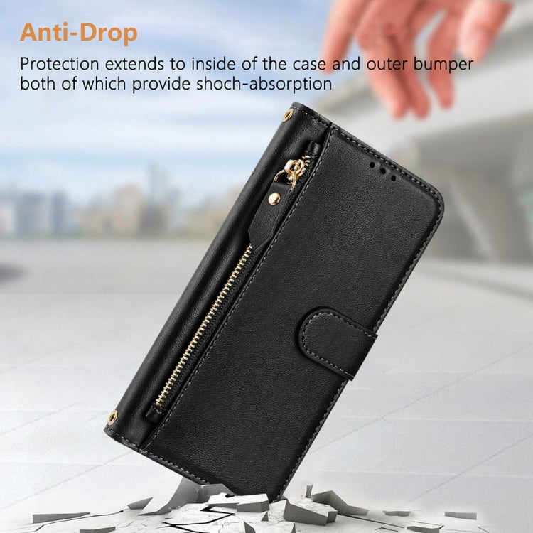 For Google Pixel 7 Pro Multi-Card Slots Zipper Wallet Leather Phone Case