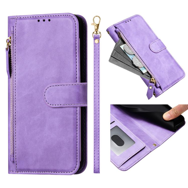 For Blackview Shark 6 Multi-Card Slots Zipper Wallet Leather Phone Case