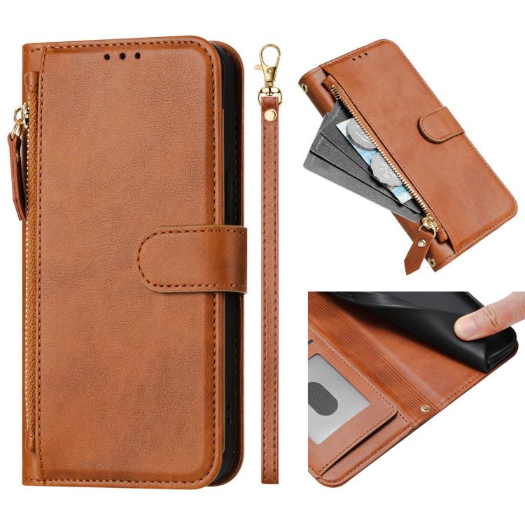 For Blackview Shark 6 Multi-Card Slots Zipper Wallet Leather Phone Case