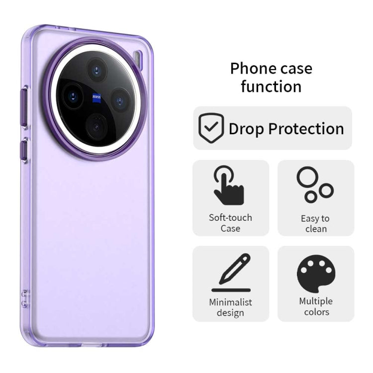 For vivo X200 Pro Candy PC Hybrid TPU Shockproof Phone Case