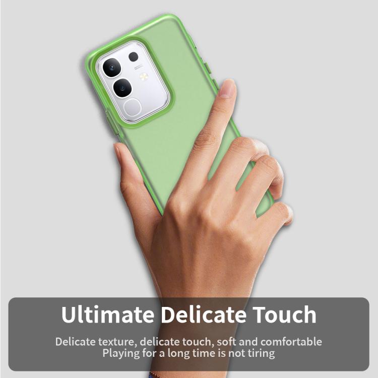 For vivo Y29 4G Candy PC Hybrid TPU Shockproof Phone Case