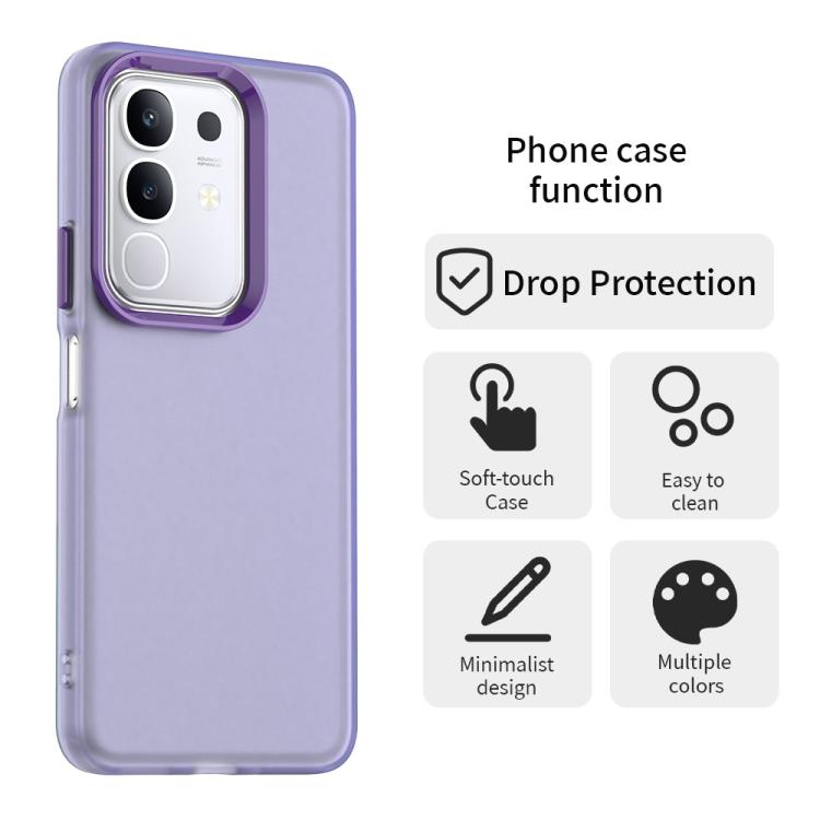 For vivo Y29 4G Candy PC Hybrid TPU Shockproof Phone Case