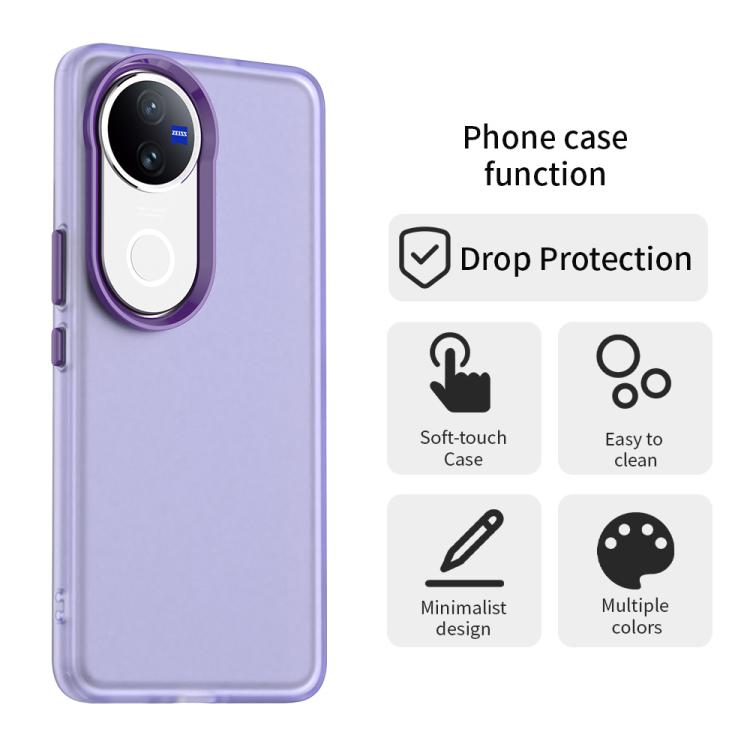 For vivo V50 Candy PC Hybrid TPU Shockproof Phone Case