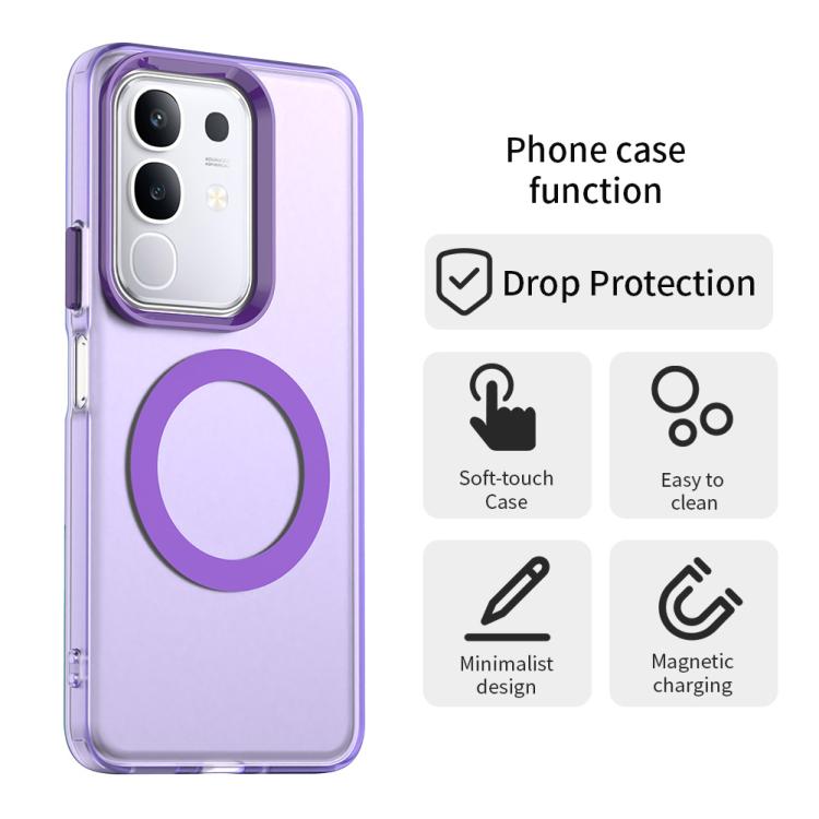 For vivo Y29 4G Candy Magsafe PC Hybrid TPU Phone Case