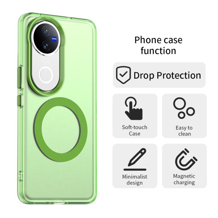 For vivo V50 Candy Magsafe PC Hybrid TPU Phone Case
