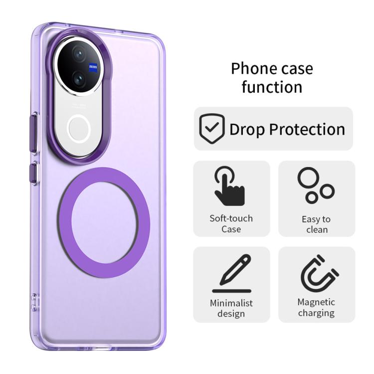 For vivo V50 Candy Magsafe PC Hybrid TPU Phone Case