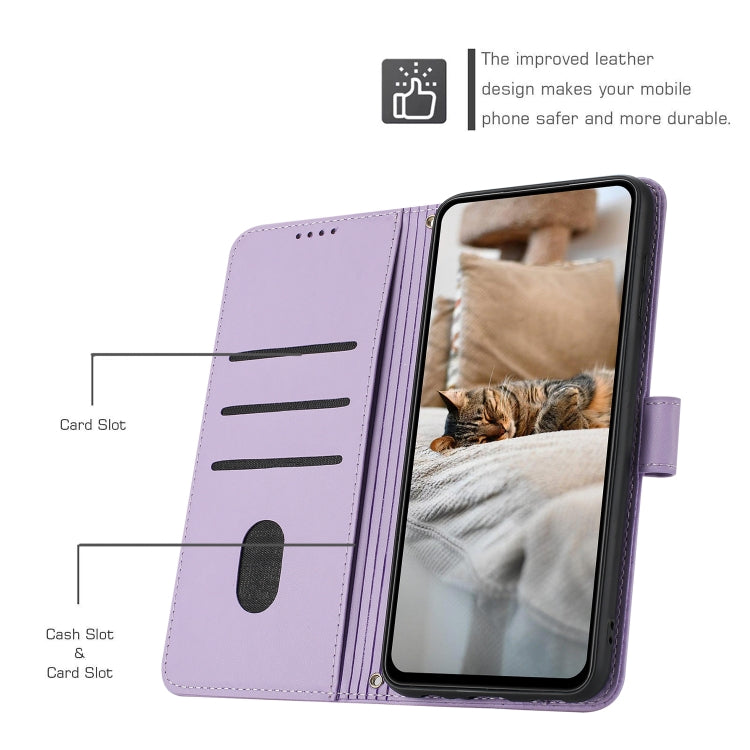 For Honor 200 5G Embossed Kitten Phone Leather Case with Lanyard