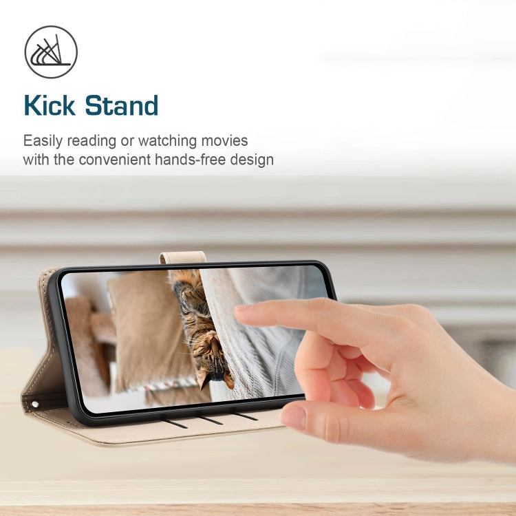 For Honor X7b 4G / 5G Embossed Kitten Phone Leather Case with Lanyard