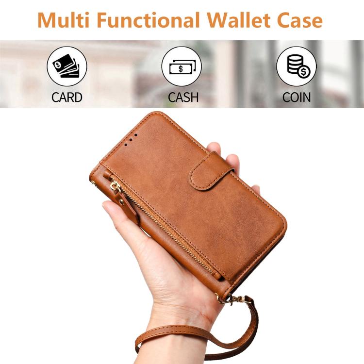 For Realme P4 Multi-Card Slots Zipper Wallet Leather Phone Case