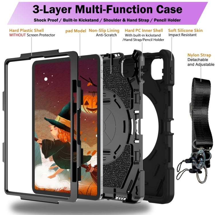 For iPad Pro 11 2022 / Air 10.9 2022 Bat Hand Grip Turntable Stand Tablet Case