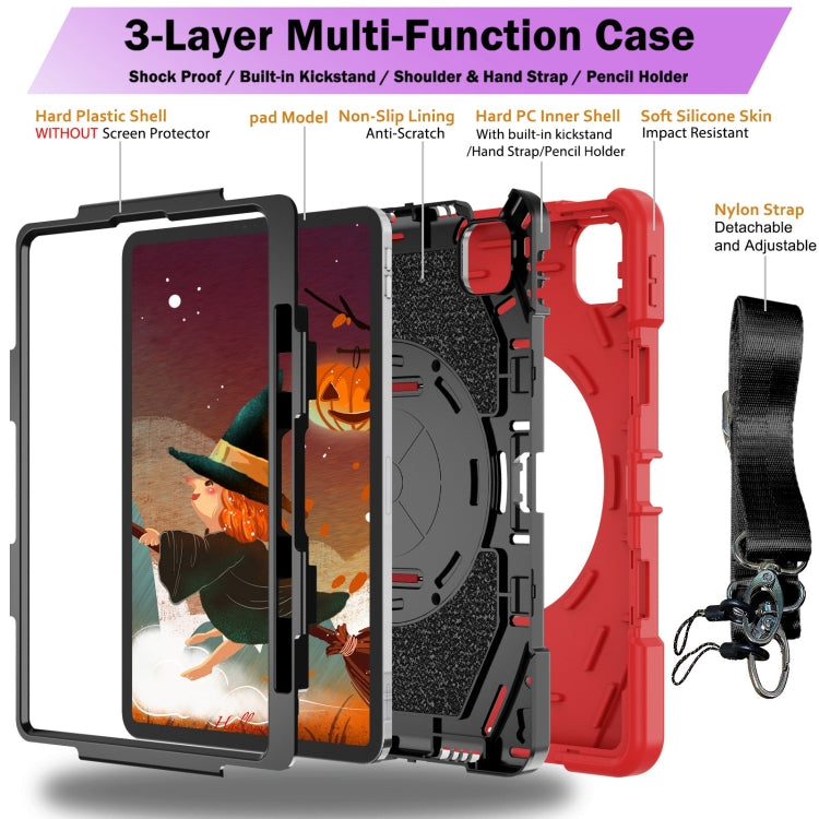For iPad Pro 11 2022 / Air 10.9 2022 Bat Hand Grip Turntable Stand Tablet Case