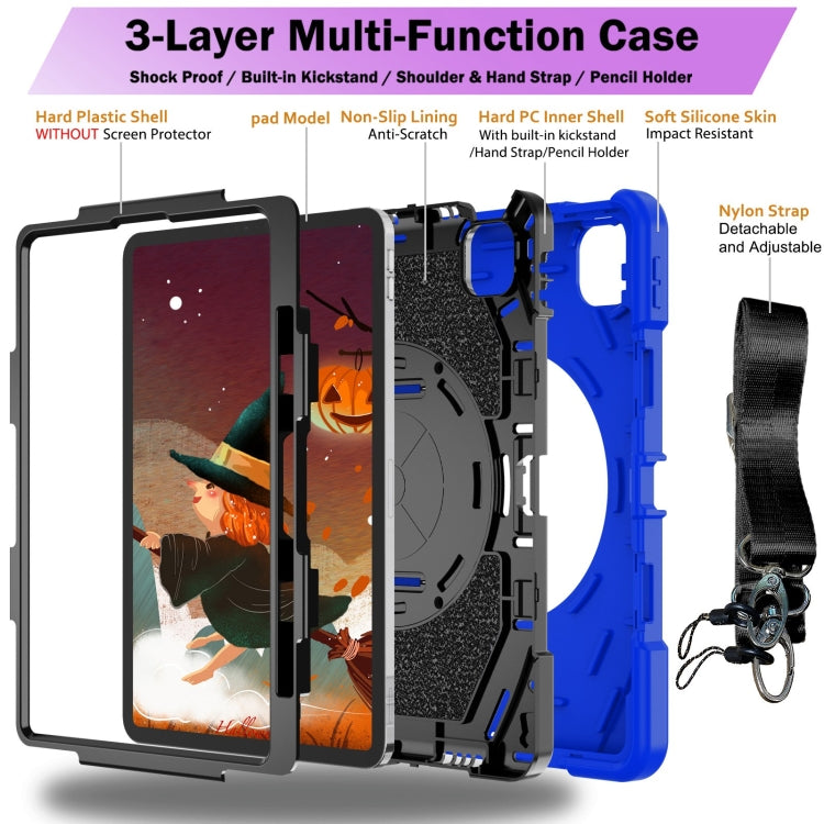 For iPad Pro 11 2022 / Air 10.9 2022 Bat Hand Grip Turntable Stand Tablet Case