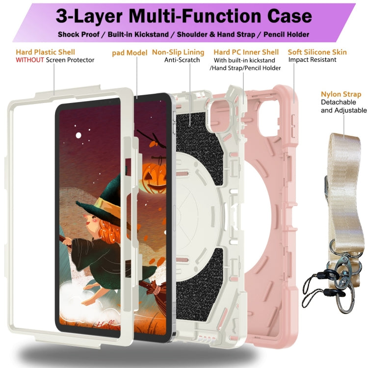 For iPad Pro 11 2022 / Air 10.9 2022 Bat Hand Grip Turntable Stand Tablet Case