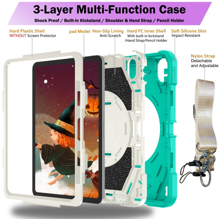 For iPad Air 11 2026 / 2025 / 2024 Bat Hand Grip Turntable Stand Tablet Case