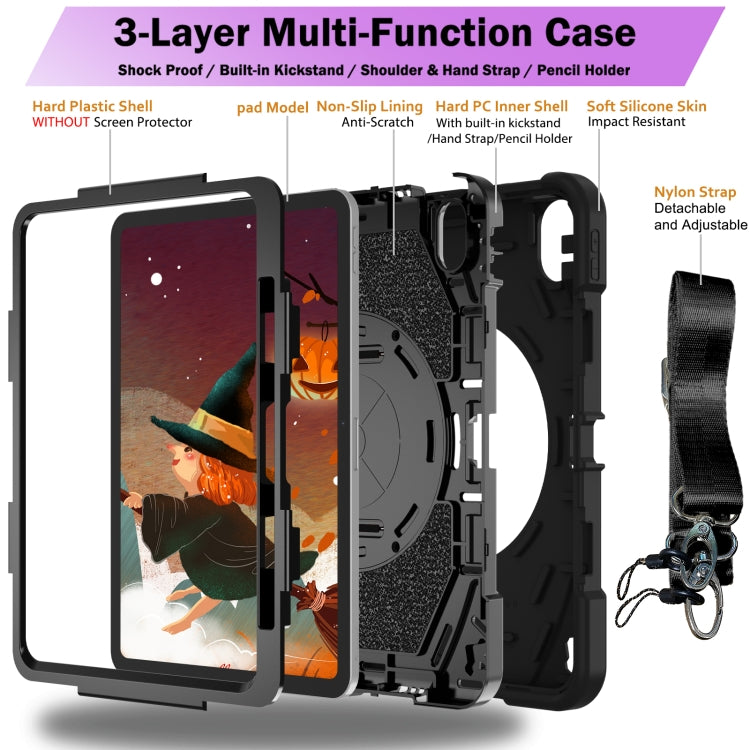 For iPad Air 11 2026 / 2025 / 2024 Bat Hand Grip Turntable Stand Tablet Case