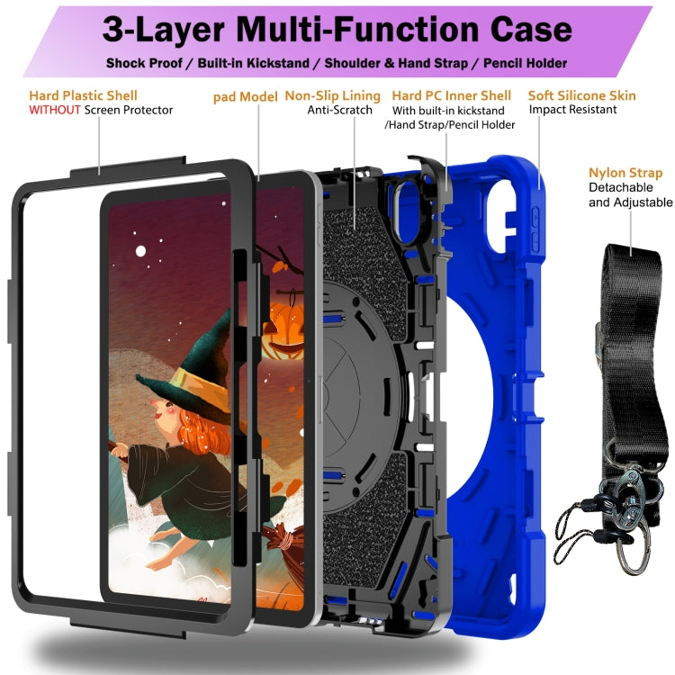 For iPad Air 11 2026 / 2025 / 2024 Bat Hand Grip Turntable Stand Tablet Case