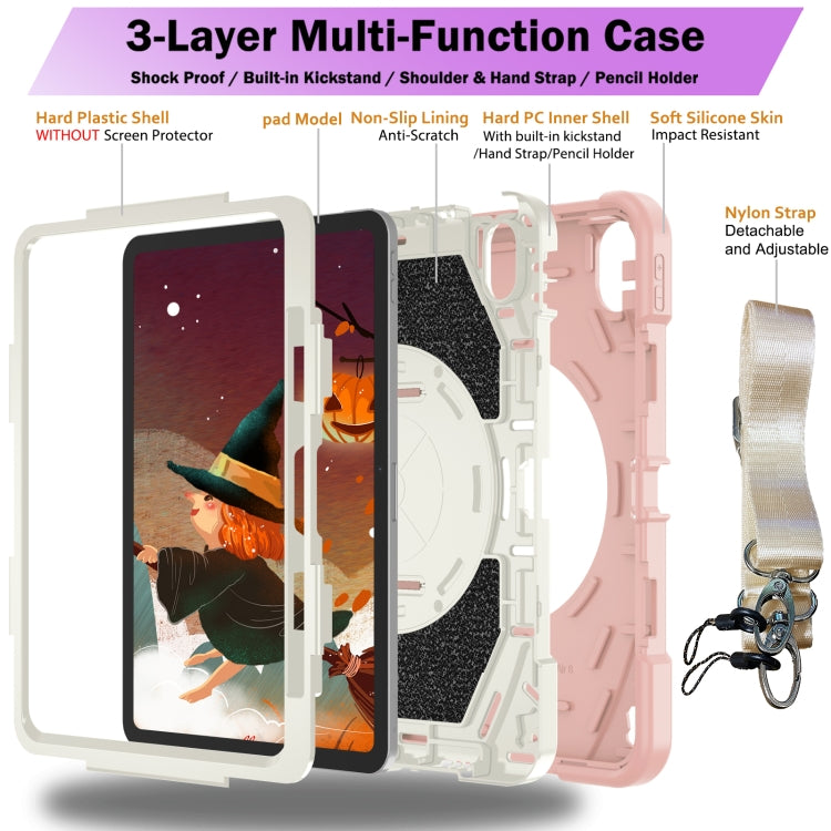 For iPad Air 11 2026 / 2025 / 2024 Bat Hand Grip Turntable Stand Tablet Case