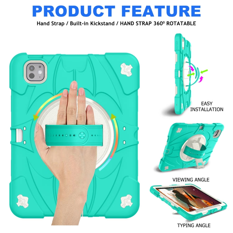 For iPad Pro 11 2025 / 2024 Bat Hand Grip Turntable Stand Tablet Case