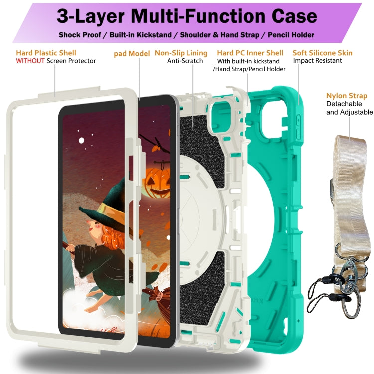 For iPad Pro 11 2025 / 2024 Bat Hand Grip Turntable Stand Tablet Case