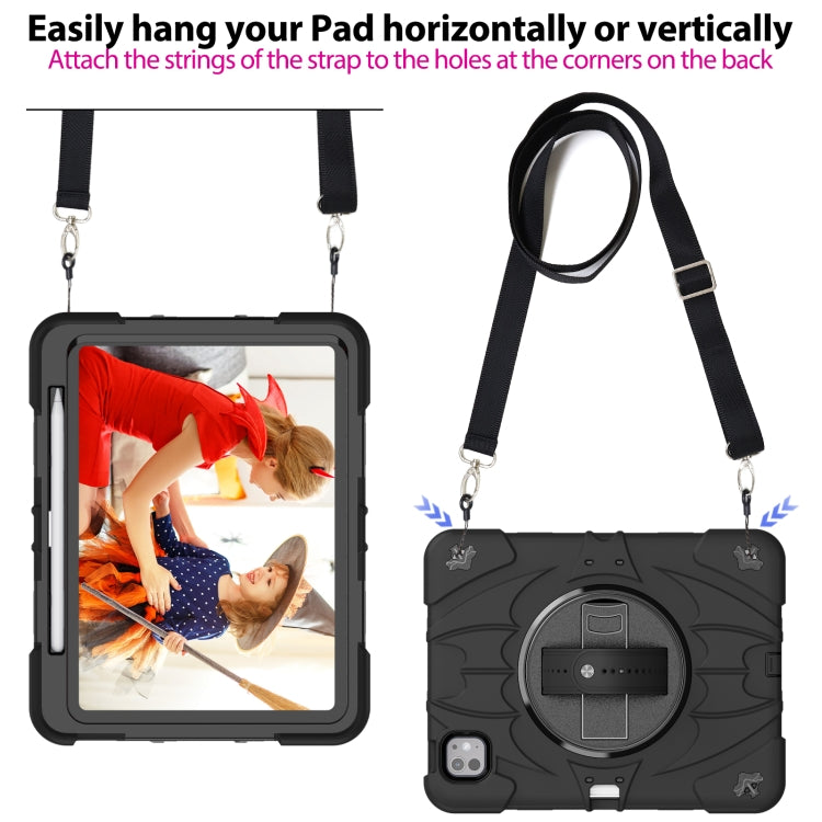 For iPad Pro 11 2025 / 2024 Bat Hand Grip Turntable Stand Tablet Case